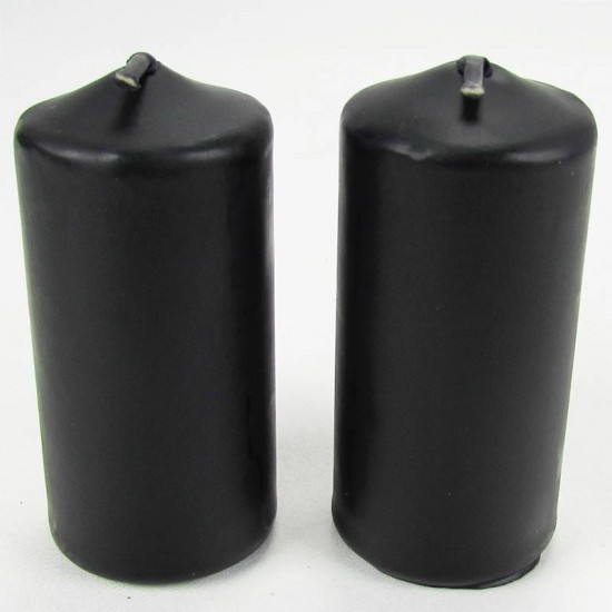Siyah Renk Dekoratif Mumlar 2 Adet 7.5 Cm