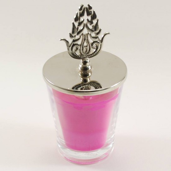Osmanlı Motif Kapaklı Bardak Mum Pembe Renk