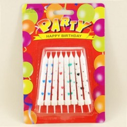 Beyaz Renk Kalpli Mum Seti 8 Adet