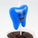 Diş Şeklinde Mavi Diş Buğdayı Parti Mumu