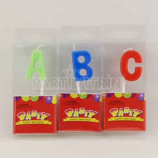 Harf Mum Kürdana Takılı Karışık Renkli 2.5 Cm