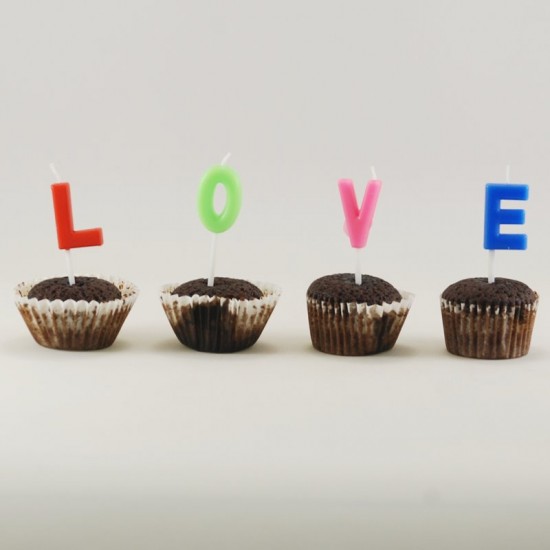 Harf Mum Kürdana Takılı Karışık Renkli 2.5 Cm