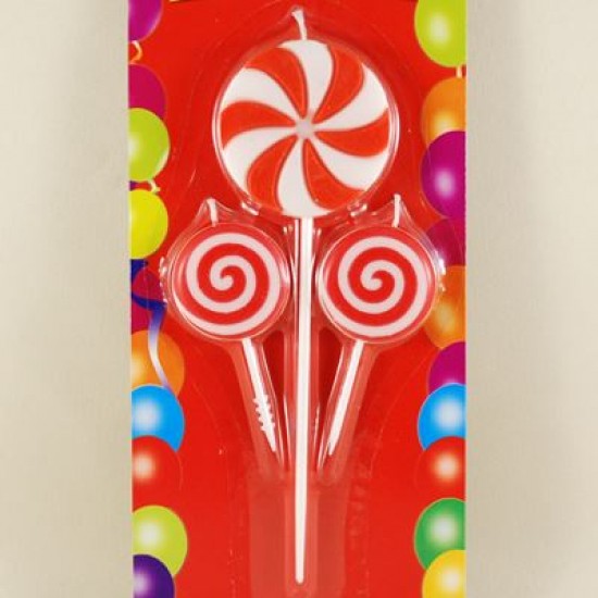 Lolipop Mum Seti Kırmızı Beyaz 3 Adet