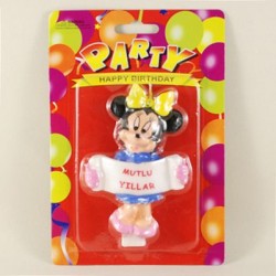 Minnie Mouse Mutlu Yıllar Mumu