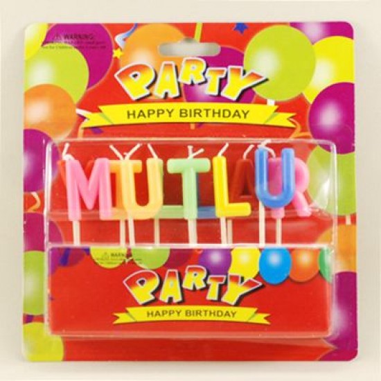 Mutlu Yıllar Renkli Mum Seti