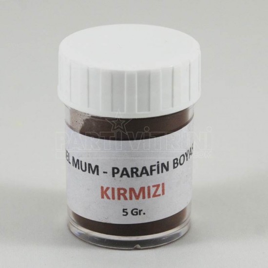Kırmızı Renk Jel Mum Ve Parafin Toz Boyası 5 Gr