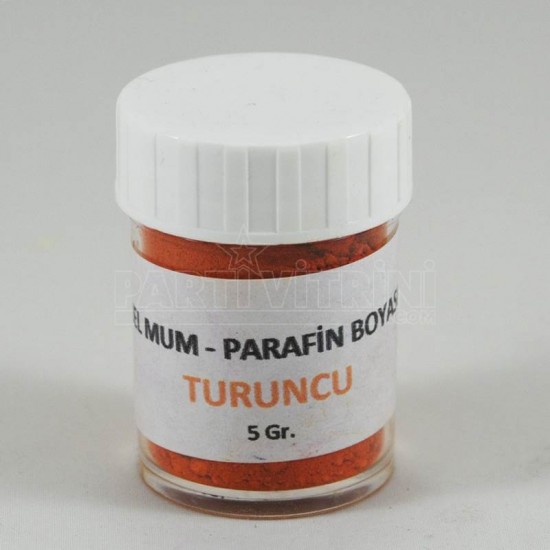 Turuncu Renk Jel Mum Ve Parafin Toz Boyası 5 Gr