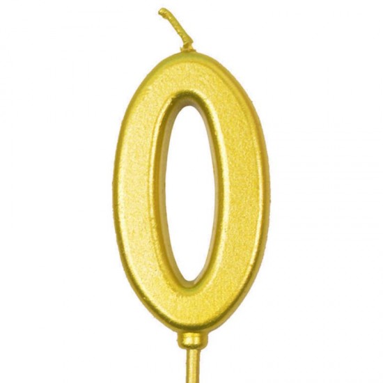0 Sıfır Rakamlı Gold Mum7 Cm