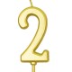 2 İki Rakamlı Gold Mum7 Cm