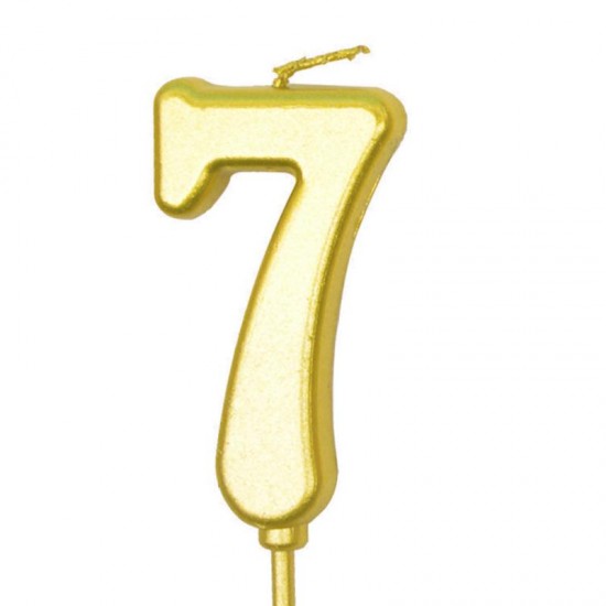 7 Yedi Rakamlı Gold Mum7 Cm