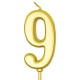 9 Dokuz Rakamlı Gold Mum7 Cm