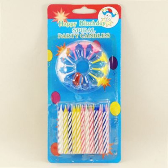 Renkli Mum Ve Mum Altlığı Seti 24 Adet