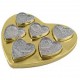 Tea Light Simli Kalp Kutulu Mum 6 Adet