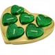 Tea Light Simli Kalp Kutulu Mum 6 Adet