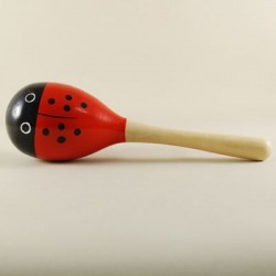 Uğur Böceği Resimli Ahşap Marakas