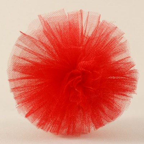 Kırmızı Küçük Boy Tül Ponpon