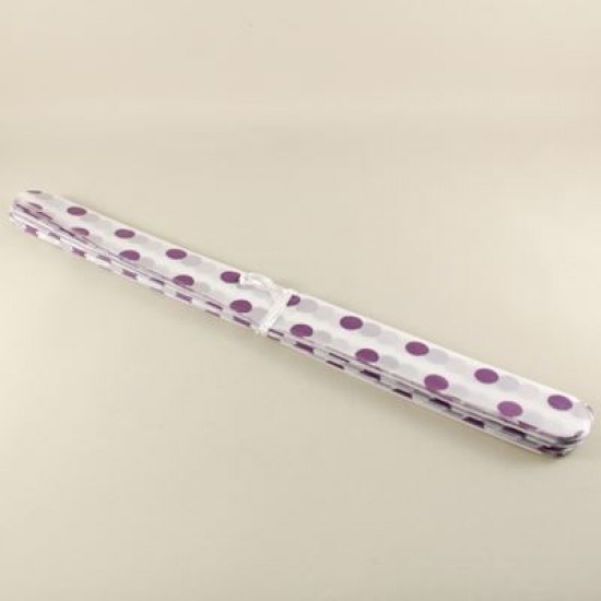 Mor Beyaz Puantiyeli Ponpon