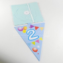 2 Rakamlı Mavi Balonlu Uzar Kapı Ve Tavan Parti Süsü