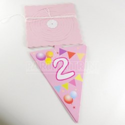 2 Rakamlı Pembe Balonlu Uzar Kapı Ve Tavan Parti Süsü