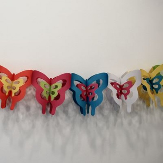 Kelebek Rengarenk Uzar Kapı Ve Tavan Süsü 4 Metre