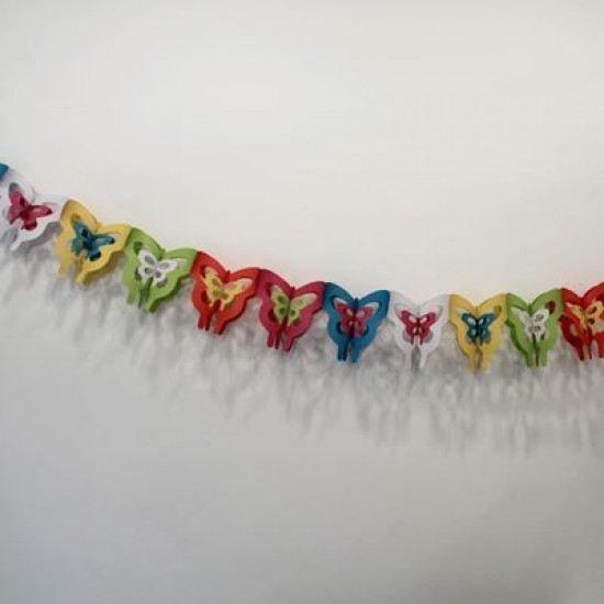 Kelebek Rengarenk Uzar Kapı Ve Tavan Süsü 4 Metre