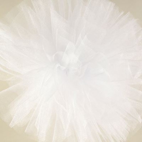 Beyaz Büyük Boy Tül Ponpon