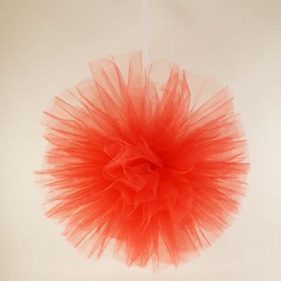 Kırmızı Büyük Boy Tül Ponpon