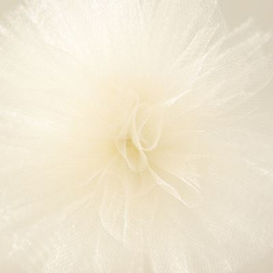 Krem Rengi Küçük Boy Tül Ponpon