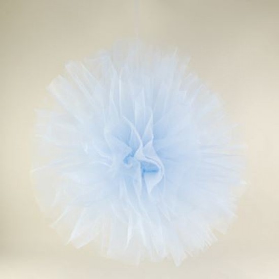 Mavi Büyük Boy Tül Ponpon