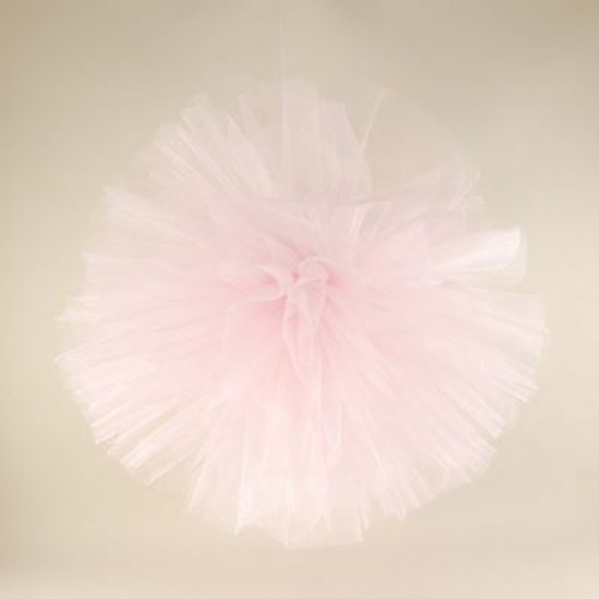 Pembe Büyük Boy Tül Ponpon