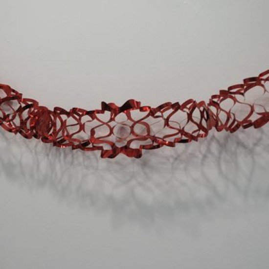 Yuvarlak Metalize Kırmızı Uzar Kapı Ve Tavan Süsü