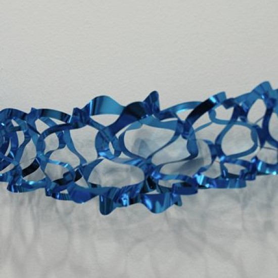 Yuvarlak Metalize Mavi Uzar Kapı Ve Tavan Süsü