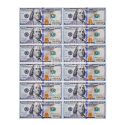 100 Dolar Banknot Temalı Yenilebilir Resimli Pasta Kurabiye Üstü Gofret Plaka Baskısı