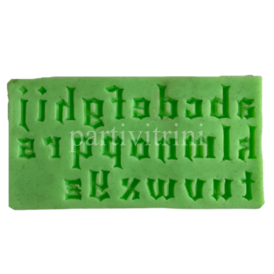 Kraliyet Alfabesi Şeklinde Silikon Şeker Hamuru Ve Sabun Kalıbı 1x2x1 cm
