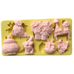 Saksı Sehpa Sepet Figürlü Silikon Kalıp 5x4x1 cm