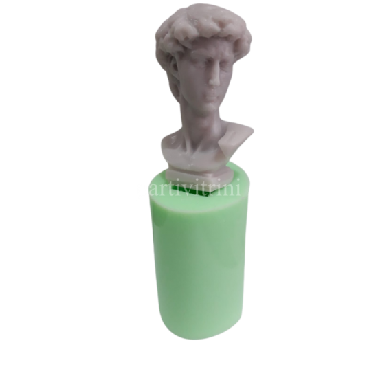 Büyük İskender Büstü Şeklinde Silikon Kokulu Taş ve Mum Kalıbı 9,5x5x6,5 Cm