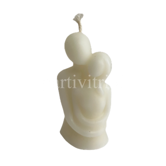 Birbirine Sarılan Çift Şeklinde Silikon Kokulu Taş ve Mum Kalıbı 12x6,5x4 Cm