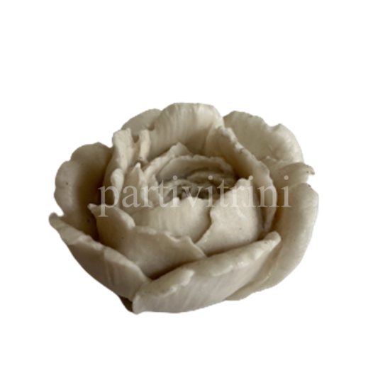 Açan Gül Şeklinde Silikon Kokulu Taş ve Mum Kalıbı 8x8x4 Cm