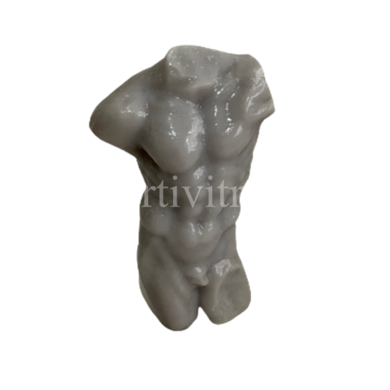 Erkek Vücudu Şeklinde Silikon Kokulu Taş ve Mum Kalıbı 13,5x8,5x5 Cm