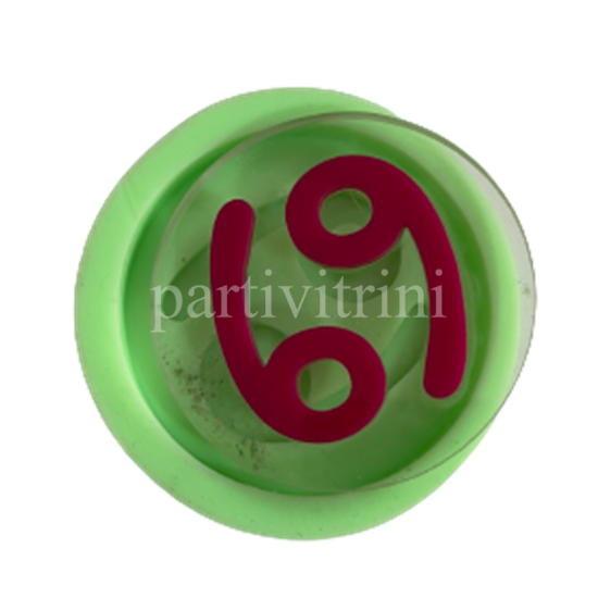 Yengeç Burcu Şeklinde Silikon Kokulu Taş ve Mum Kalıbı 7x7x1,5 Cm