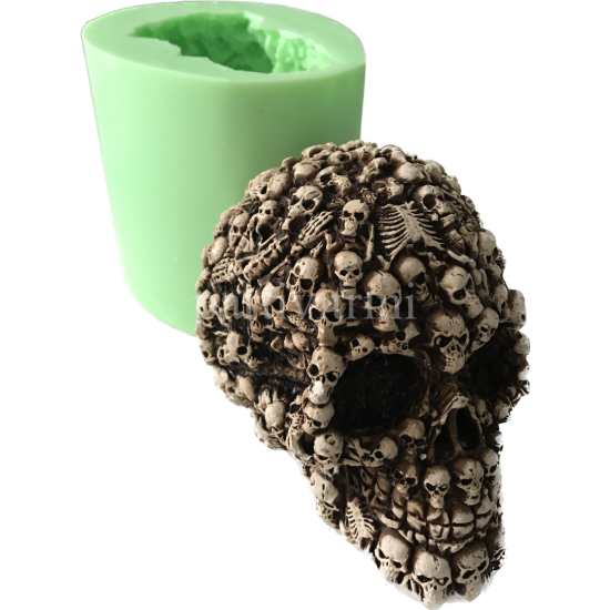 Kuru Kafa 2 Şeklinde Silikon Kokulu Taş ve Mum Kalıbı 16x12x13 Cm