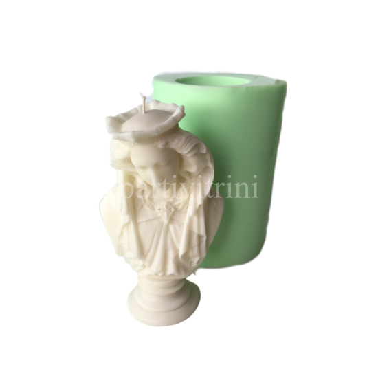 Antik Çağ Kadın Heykeli Şeklinde Silikon Mum Kalıbı 16x7x9,5 Cm Antik Çağ Kadın Heykeli Şeklinde Silikon Mum Kalıbı 16x7x9,5 Cm