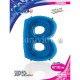 B Harf Grabo Mavi Folyo Balon 102 cm