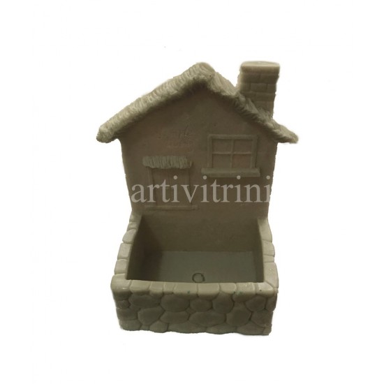 Bahçeli Ev Silikon Beton Şeker Hamuru Ve Kokulu Taş Tozu Kalıbı 14x8x17 cm