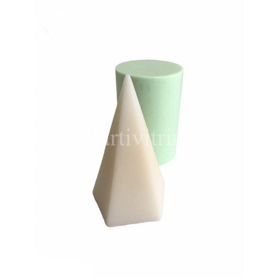 Beşgen Prizma Silikon Mum Kalıbı 7x7x11 Cm