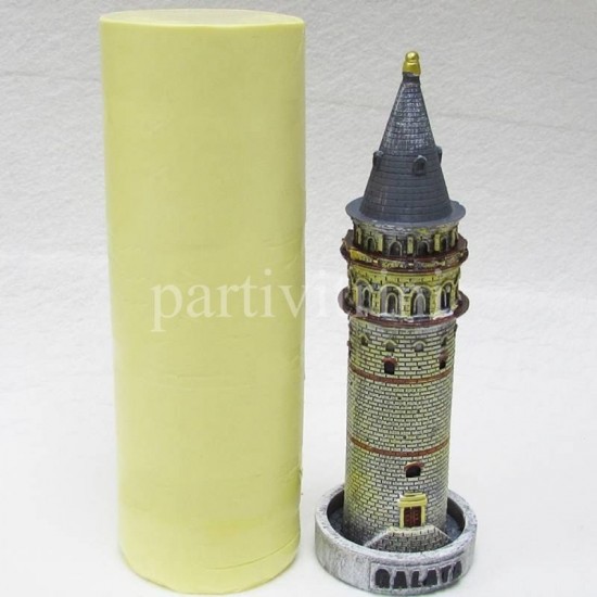 Büyük Galata Kulesi Kokulu Taş- Şeker Hamuru-Polyester Silikon Kalıp