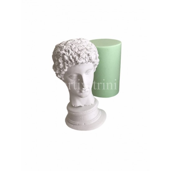 Davut Heykeli Büstü Silikon Mum Kalıbı 7x8.5x12 Cm
