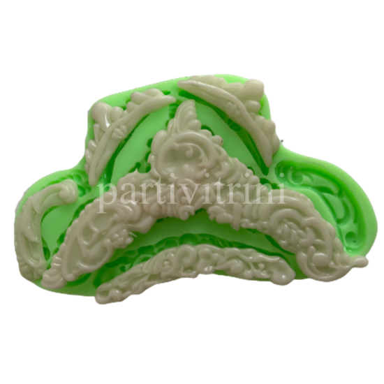 Dekoratif Kenarlık Şeklinde Silikon Şeker Hamuru Ve Sabun Kalıbı 19x11,5x1 cm Dekoratif Kenarlık Şeklinde Silikon Şeker Hamuru Ve Sabun Kalıbı 19x11,5x1 cm