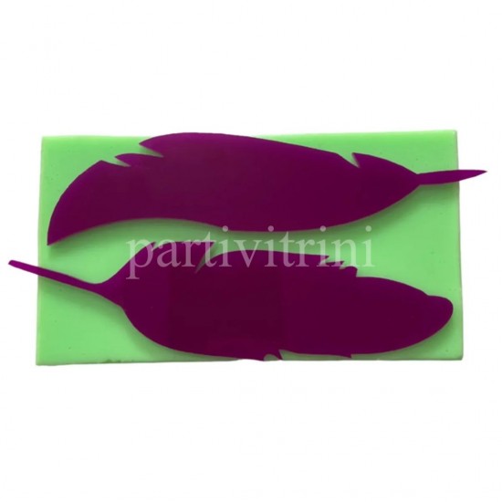 Kuş Tüyü Şeklinde Silikon Şeker Hamuru Ve Sabun Kalıbı 15x3,5x0,3 cm