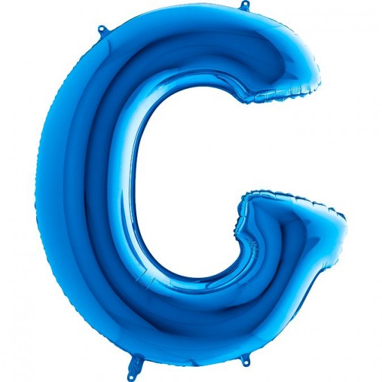 G Harf Grabo Mavi Folyo Balon 102 cm